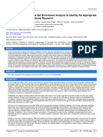 A Protocol For Using Gene Set Enrichment Analysis To Identify The Appropriate Animal Model For Translational Research