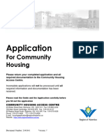 Kitchner Housing Application Form