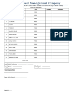 Attendance Sheet and Expense