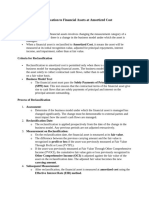 Reclassification To Financial Assets at Amortized Cost