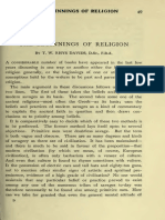 TWRD 1915 The Beginnings of Religion From Journal of The Manchester Egyptian and Oriental Society 1915