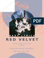 Red Velvet FANCON TOUR - My Dear, Reve1uv (Lyrics Book)