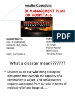 Disaster Management Plan For Hospitals: Hospital Operations