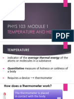 PHY103 (Temperature and Heat)