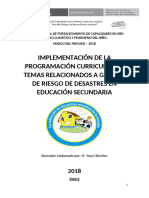 De Desastres en Educación Secundaria