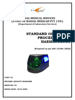 Sebia's Capillary Electrophoresis - SOP