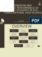 Procrastination and Academic Performance of Grade 12 Students in Sto. Tomas National High School