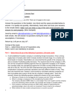 Gfenn@uwindsor - Ca Delich@uwindsor - Ca: Part 1 - Select Three (3) Out of The Following 5 Questions. (10 Marks Each)