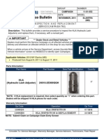 Recall Inspect/Replace HLA (Hydraulic Lash Adjusters)