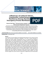 Influences of Cultural Values Community Cohesiveness and Resilience Among Residents in Insurgency Prone Northeast Nigeria