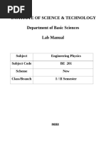 Engineering Physics Lab Manual