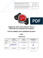 VPS-PO-01 Cambio de Cinta CBV 015 Con Carcaza Textil y Empalme Vulcanizado en Caliente