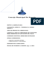 Proyecto para Crear El Programa de Atención para Personas en Situación de Calle