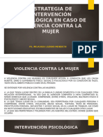 Estrategia de Intervencion Psicologica en Caso de Violencia Contra La Mujer