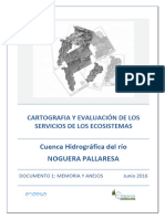 CARTOGRAFIA Y EVALUACIÓN DE LOS SERVICIOS DE LOS ECOSISTEMAS Cuenca Hidrográfica Del Río NOGUERA PALLARESA