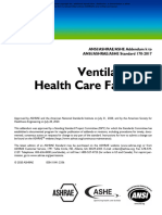 Ventilation of Health Care Facilities: ANSI/ASHRAE/ASHE Addendum K To ANSI/ASHRAE/ASHE Standard 170-2017