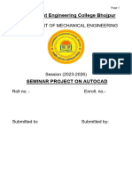 Autocad Mechanical Project Report