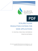 Scalable Algae Production Systems For Wide Applications