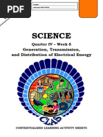 Science9 - q4 - CLAS6 - Generation Distriburion and Transmission of Electrical Energy - v7