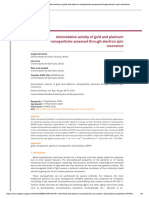 Antioxidative Activity of Gold and Platinum Nanoparticles Assessed Through Electron Spin Resonance