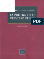 José Luis Castillo Alva La Prueba en El Proceso Penal Instituto