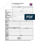 Acta de Entrega Del Estudiante - Ficha de Emergencia Del Estudiante