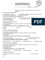 Examen Diagnóstico de Tecnología en Informática-1RO-32