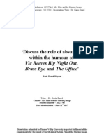 Discuss The Role of Absurdity Within The Humour of Vic Reeves Big Night Out, Brass Eye, and The Office - Master of Arts Dissertation