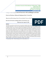 Study of Naturally Sourced Bacteria With Antifungal Activities