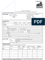 Statement of Facts: Policyholder