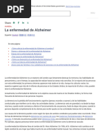 Hoja Informativa Sobre La Enfermedad de Alzheimer