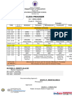 CLASS PROGRAM GRADE 5 2024-2025 Edited