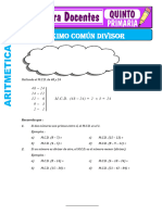 Maximo Comun Divisor para Quinto de Primaria