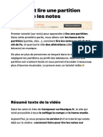 Comment Lire Une Partition (1-3) - Lire Les Notes