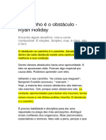 O Caminho É o Obstáculo - Ryan Holiday