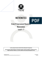 Level 4 - 7 - Mathematics - GR 12 Improvement Resources - Memo