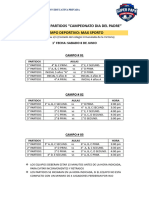 Relación de Partidos 1ra y 2da Fecha