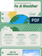 Green Vintage Notebook Science Subject For Middle School Climate and Weather Presentation