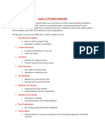 Class 12 Python Overview and Assessment