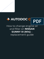 EN How To Change Engine Oil and Filter On Nissan Sunny III n14 Replacement Guide