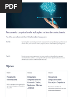 Pensamento Computacional e Aplicações Na Área de Conhecimento