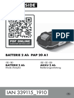 Parkside Batterie 339115 1910 FR