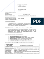 Sales Syllabus PDF PDF Free