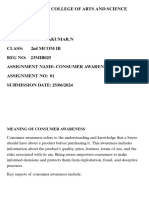 Consumer Awarenwss Assignment 01-23mib026 PDF