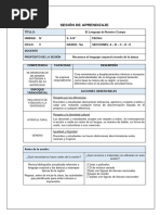 Sesión de Aprendizaje Por Desempeños