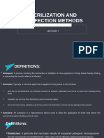 Lec 7 - STERILIZATION AND DISINFECTION