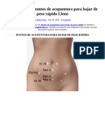 Puntos de Acupuntura para Bajar de Peso Rápido