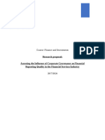 Assessing The Influence of Corporate Governance On Financial Reporting Quality in The Financial Services Industry