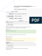 Ejercicios de Autoevaluación de Práctica de Intervención Psicopedagógica II