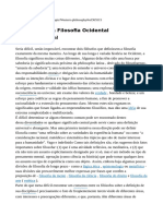 A Natureza Da Filosofia Ocidental